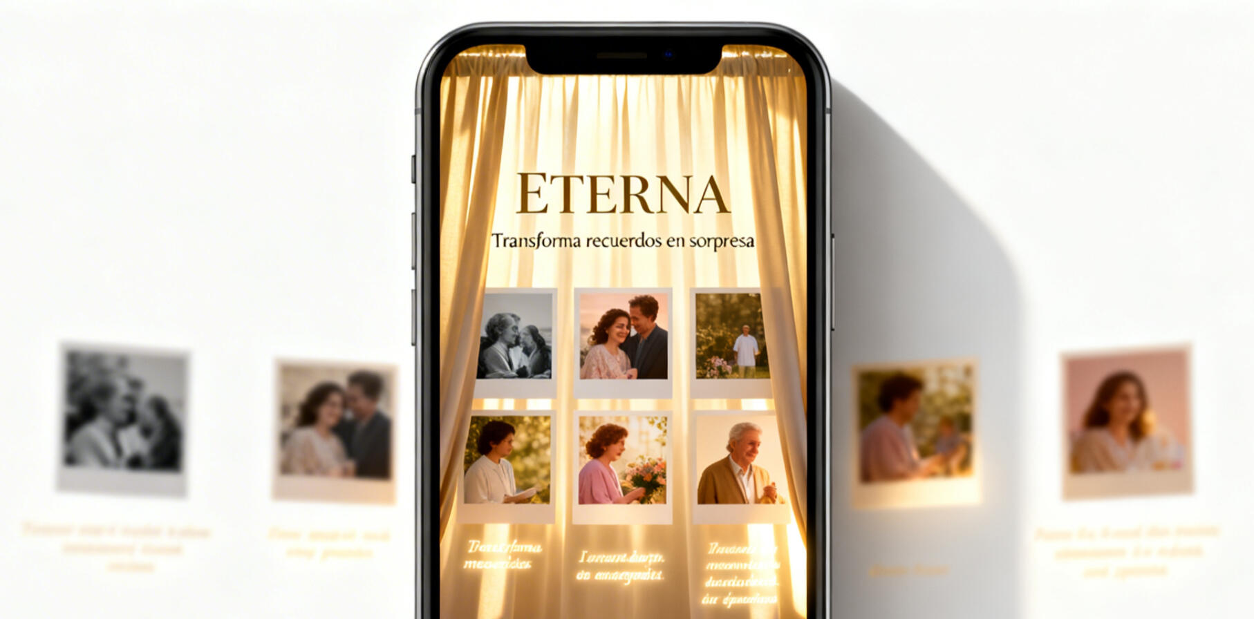 Cómo funciona 1. CREA Sube 6 fotos y escribe 3 frases. 2. SORPRENDE Envía el enlace a esa persona. 3.EMOCIONA Las fotos se convierten en un recuerdo inolvidable.